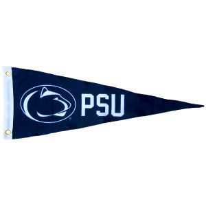 navy triangle flag with Penn State Athletic Logo and PSU